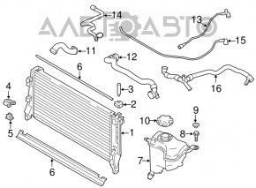 Mini Cooper Countryman F60 17-20 turbocharger cooling pipe, intake, automatic transmission, 2.0