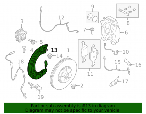 Brake Disc Cover Front Right BMW X5 G05 19-23