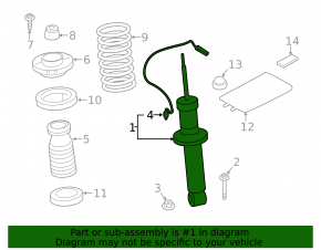 Rear left shock absorber BMW X3 F25 11-17 electric
