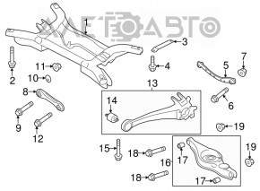 Rear right transverse control arm Mitsubishi Outlander 14-20 FWD