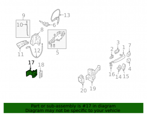 Door hinge upper front right Mini Cooper Countryman R60 10-16