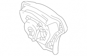 Airbag in steering wheel driver Lexus IS200 IS300 99-05 black, outline visible