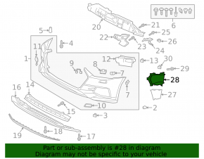 Front bumper air duct right Audi A7 19-25