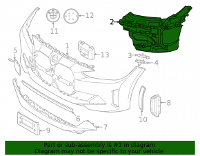 Front bumper mount left inner frame BMW i4 21-25