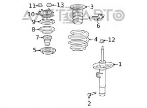 Front shock absorber support left Honda Civic XI FE/FL 22-
