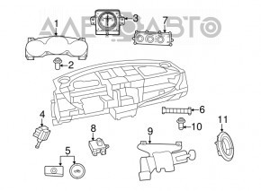 Instrument cluster Chrysler 200 11-14 without display