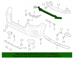 Subaru Forester 19-21 SK front bumper absorber, broken fasteners