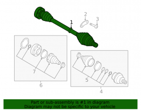 Drive axle rear right Audi A3 8V 15-20 rusty