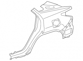 Quarter wing rear right Lexus RX350L RX450hL 18-22 long under BSM