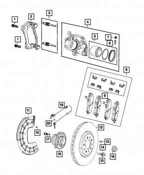 Front right hub Chrysler 200 15-17