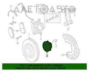 Front right hub Chrysler 200 15-17