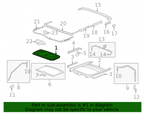 07-13 Acura MDX Sunroof Glass