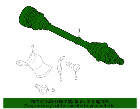 Rear left half-shaft drive for Audi Q5 18-25 2.0T
