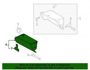 Glove box, glove compartment Hyundai Elantra UD 11-16 ser
