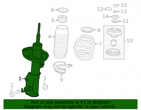 Shock absorber front left Chevrolet Impala 14-19