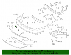 Genesis G90 17-19 Rear Bumper Tow Hook Cap