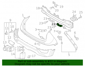 Lower left rear bumper mount on the Kia Niro 23-26