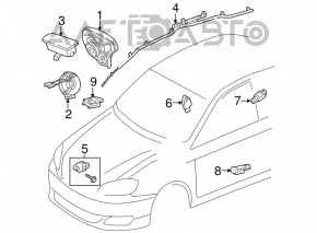 Front left airbag sensor for Toyota Corolla E12 02-08