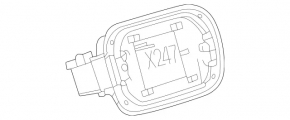 Mercedes H247 GLA 20-26 fuel filler flap housing