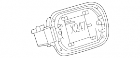 Mercedes H247 GLA 20-26 fuel filler flap housing