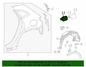 Mercedes H247 GLA 20-26 fuel filler flap housing