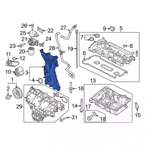 Ford Escape 17-20 2.0T Front Engine Cover