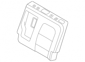 Ford Escape MK4 23-25 2nd row seat upholstery, black leather with perforation
