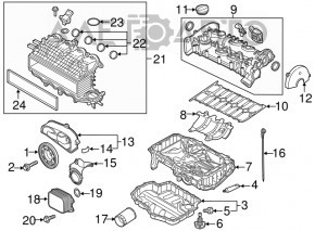 Valve cover VW Jetta 11-18 USA 1.4T