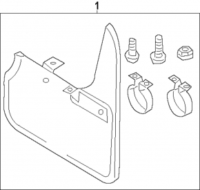 2 rear mudguards for Volkswagen Jetta 19-26