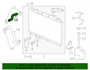 Upper cooling hose for Honda Accord 18-22 1.5T