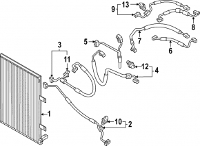 Air conditioning condenser radiator for the Audi Q4 e-tron 22-25