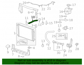 Upper Cooling Hose GMC Terrain 10-17 2.4
