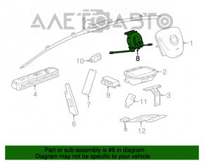 Steering wheel cable with steering angle sensor Cadillac CTS 14-19 with heating