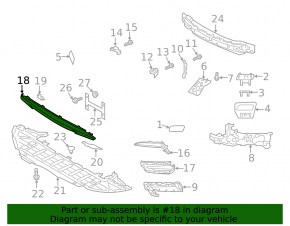 Lower grille front bumper Volvo V90 17-20 usa T5, T6