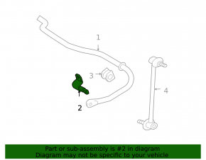 Rear stabilizer mounting bracket right Toyota Highlander 08-13 3.5 AWD complete