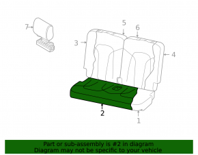 Rear row of seats 3 row Audi Q7 4L 10-15 leather beige