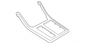 Upper center console trim for Audi Q8 19-25, gloss black