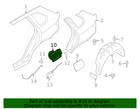 Fuel filler flap housing BMW X5 F15 14-18