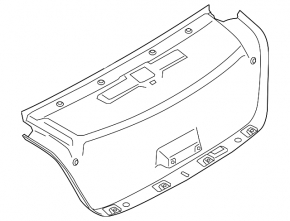 BMW 7 G11 G12 16-22 trunk lid trim, black, dented