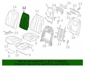 Heated driver's backrest for BMW X7 G07 19-22 Sport