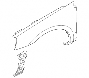 Front left wing Mitsubishi Galant 04-12