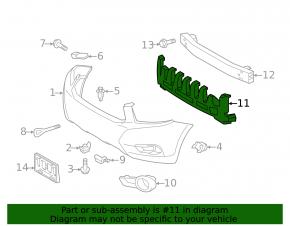 Toyota Highlander 2010 Front Bumper Absorber