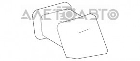 Right air duct deflector for Toyota Prius V 12-12, gray, with cup holder