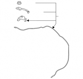 Subaru Forester 19-SK Hood Release Cable Without Handle