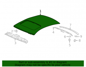 Metal roof Honda Accord 18-22 without sunroof, sawed off