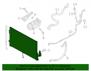 Air conditioning radiator condenser BMW X3 F25 11-17 SIGNEDA