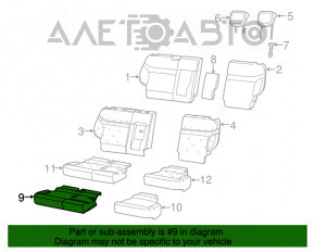 Rear row of seats 2 row Fiat 500L 14-14 cloth