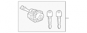 Front left door lock cylinder for Toyota Prius 30 10-15