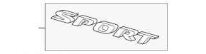 Emblem inscription sport trunk lid Honda Civic XI FE/FL 22-