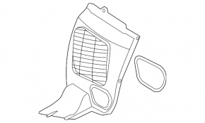 Mudguard front right VW Touareg 11-17 front part